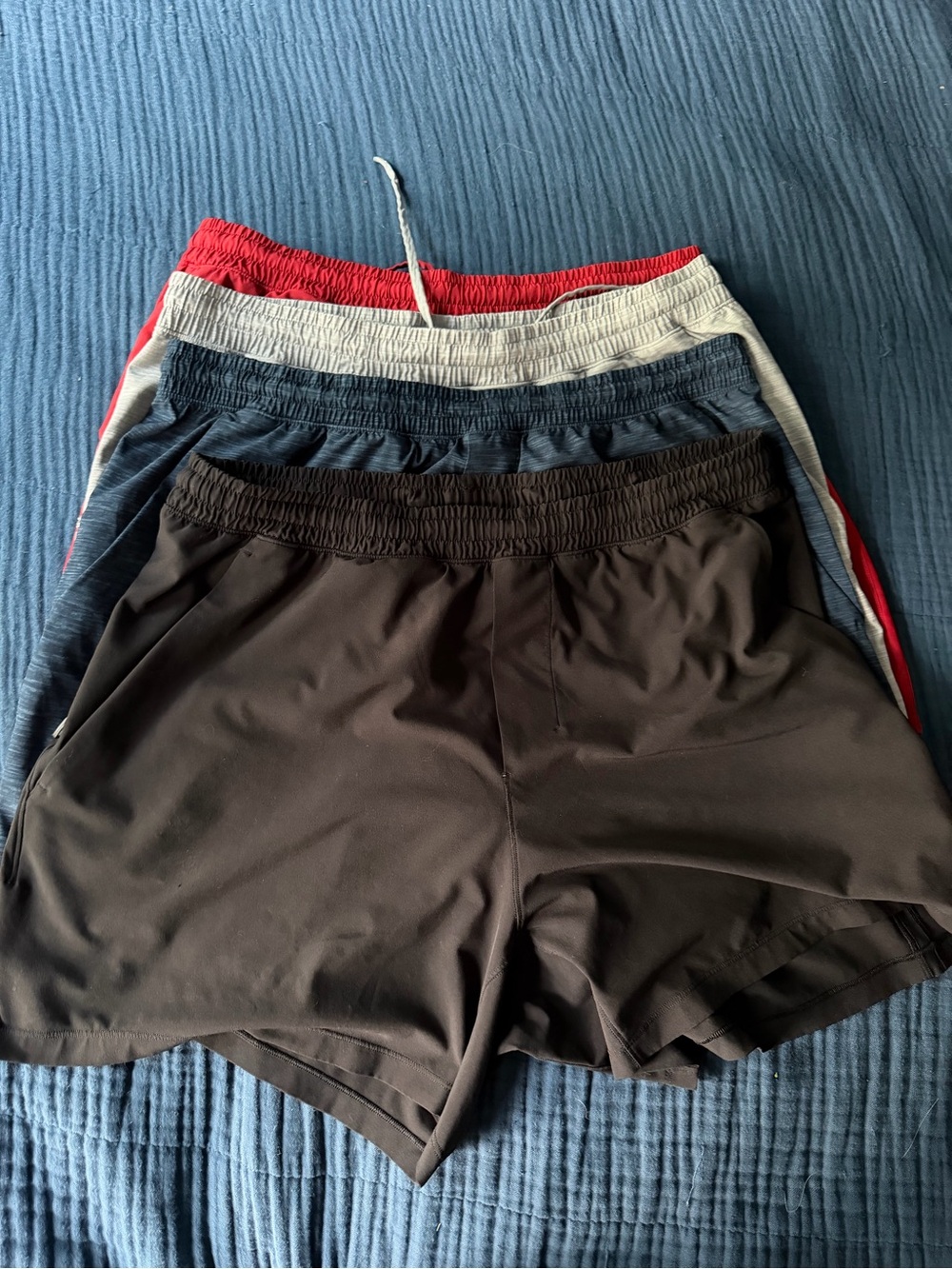 lululemon athletica Men's Athletic Shorts Set in Black, Navy, Gray, Red